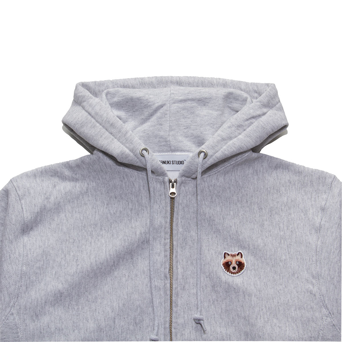 Zip-Up TANUKI Wappen Heavy Weight Sweat Hoodie (裏起毛) - Light
