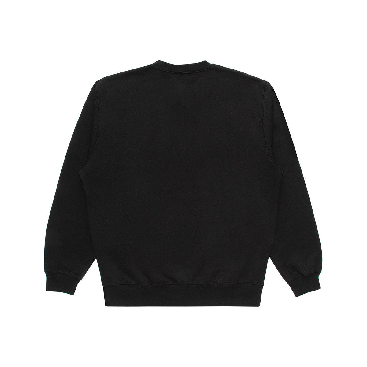Leaf Logo Light Weight Sweat Crew Neck - Black