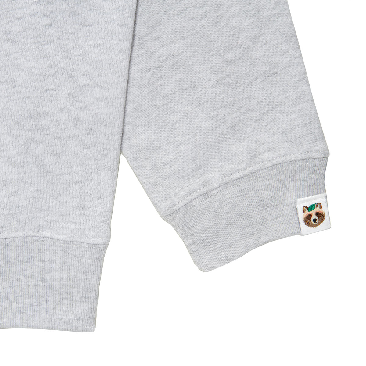 Leaf Logo Light Weight Sweat Crew Neck - Light Grey
