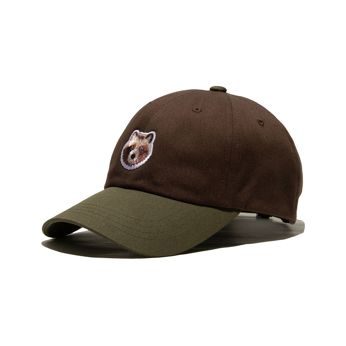 2Tone - TANUKI Wappen 6 Panel Cap - Brown × Olive – TANUKI STUDIO