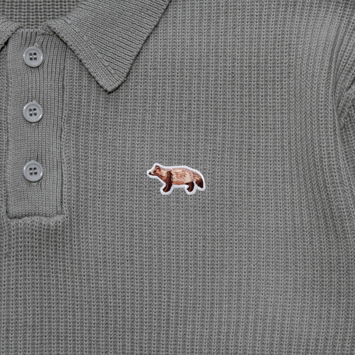 Sideways - Knit Polo - Light Grey – TANUKI STUDIO