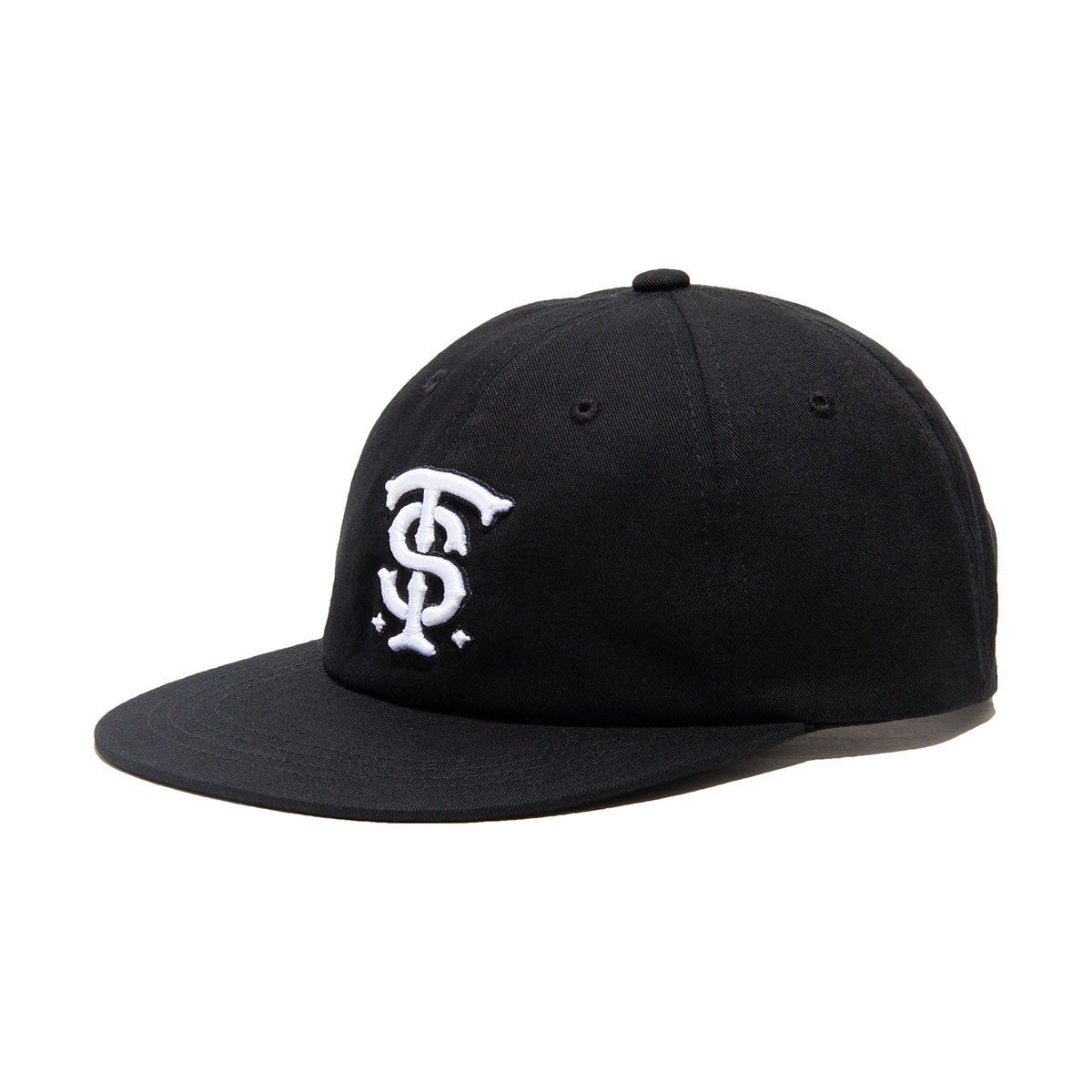 TS Logo Embroidery Flat Visor Cap - Black – TANUKI STUDIO