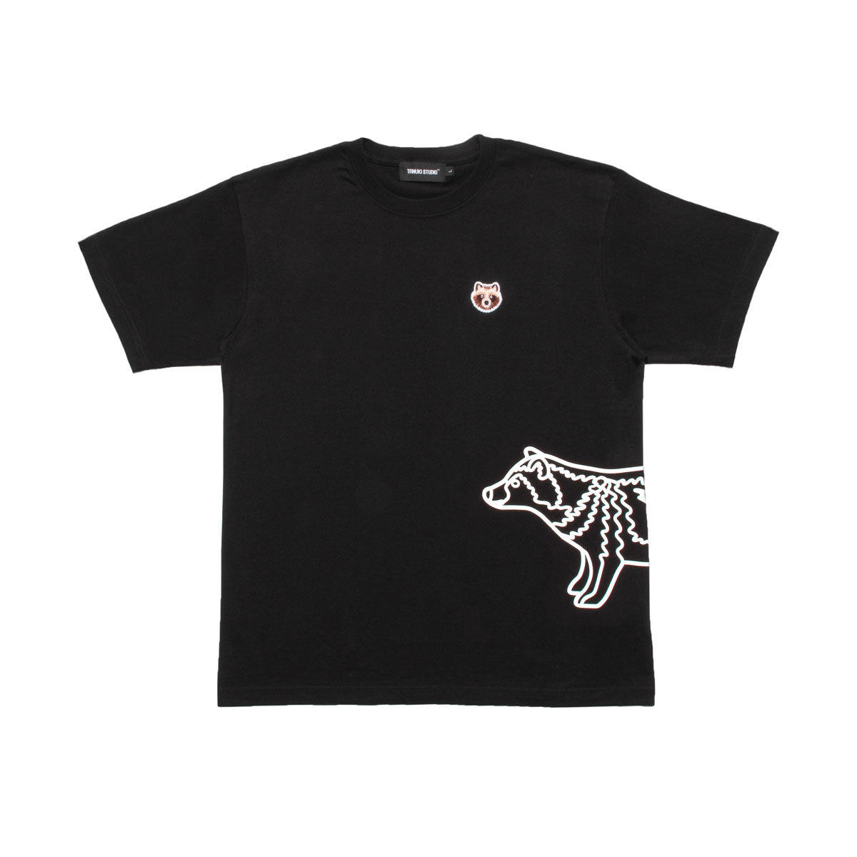 Side TANUKI Graphic Unisex-size Tee - Black x White – TANUKI STUDIO