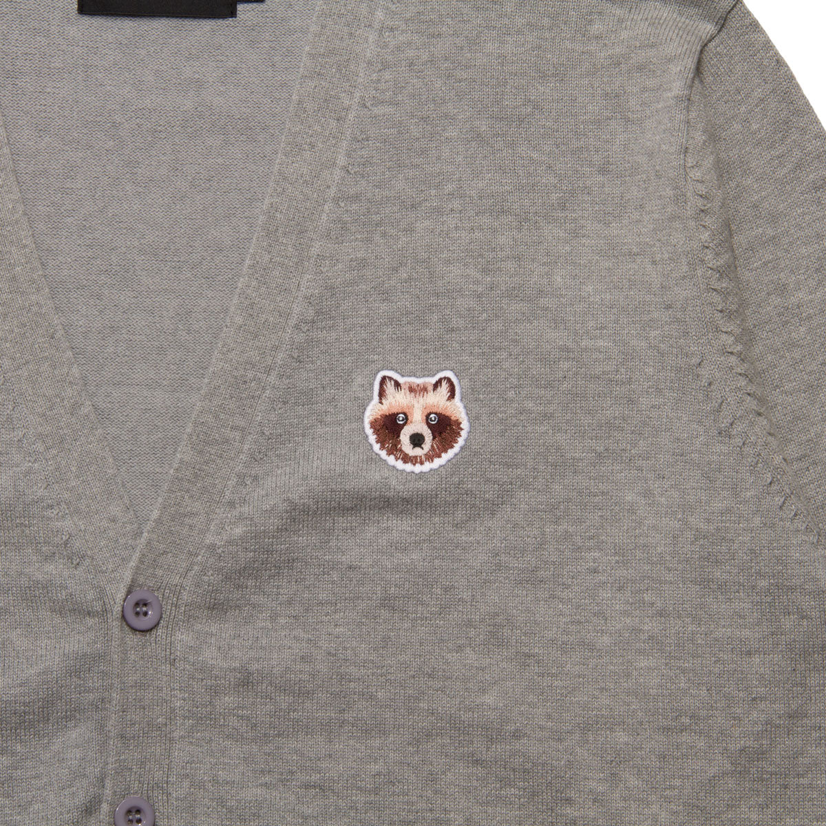 Wappen Knit Cardigan - Grey – TANUKI STUDIO